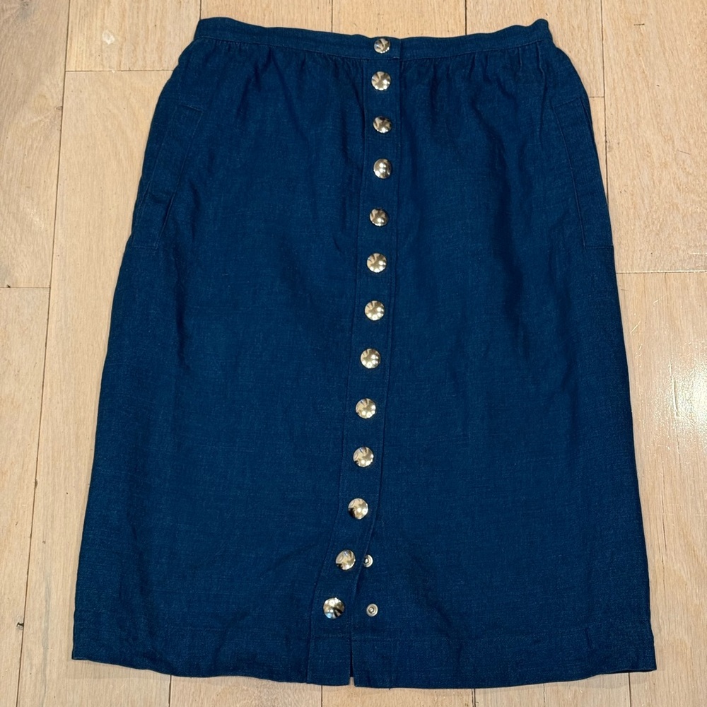 A.P.C. Button-Front Denim Skirt